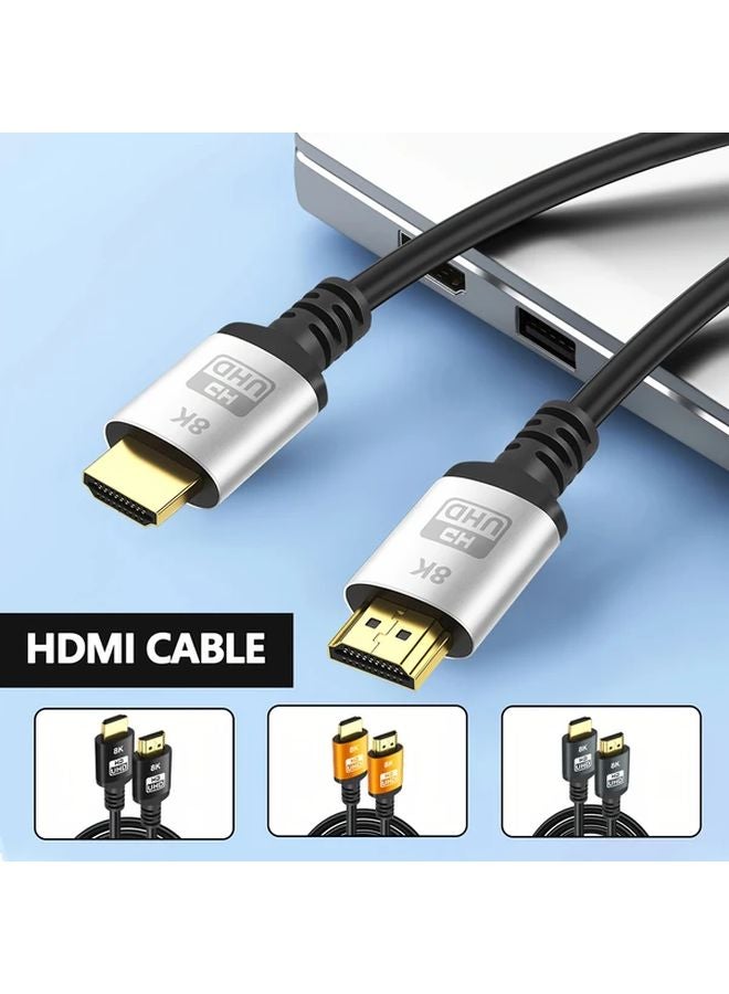 15ft 8K 48Gbps HDMI 2 1 Cable Golden For PS5 4K120Hz Soundbar UHD TV - Image 1